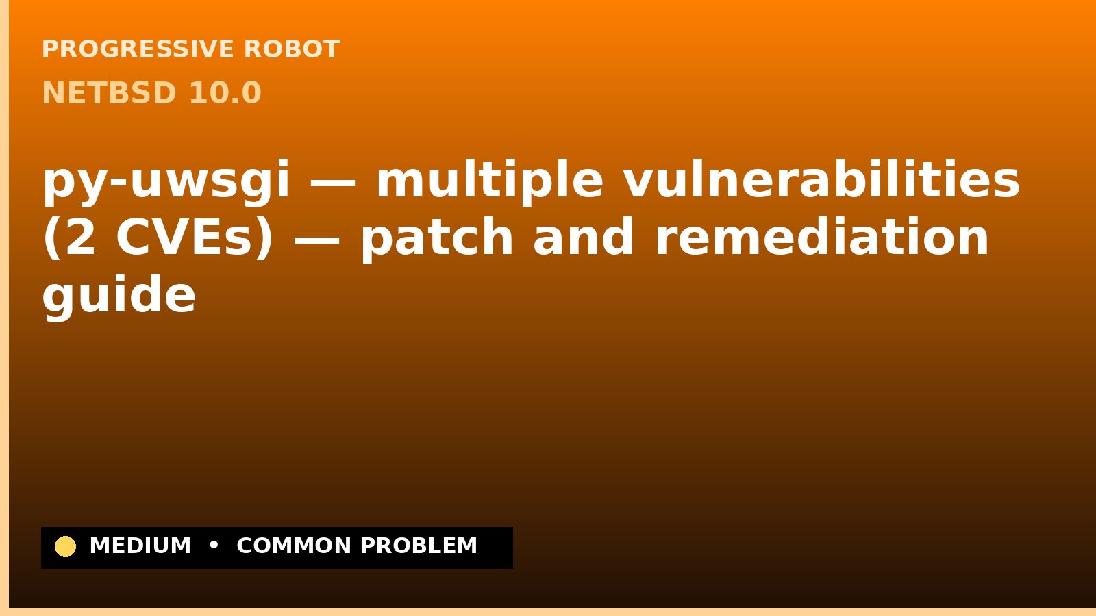 NetBSD 10.0 — py-uwsgi — multiple vulnerabilities (2 CVEs) — patch and remediation guide — diagnosis and fix on NetBSD 10.0