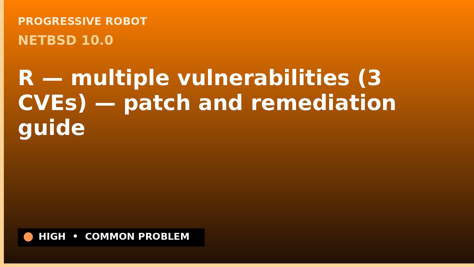 NetBSD 10.0 — R — multiple vulnerabilities (3 CVEs) — patch and remediation guide — diagnosis and fix on NetBSD 10.0
