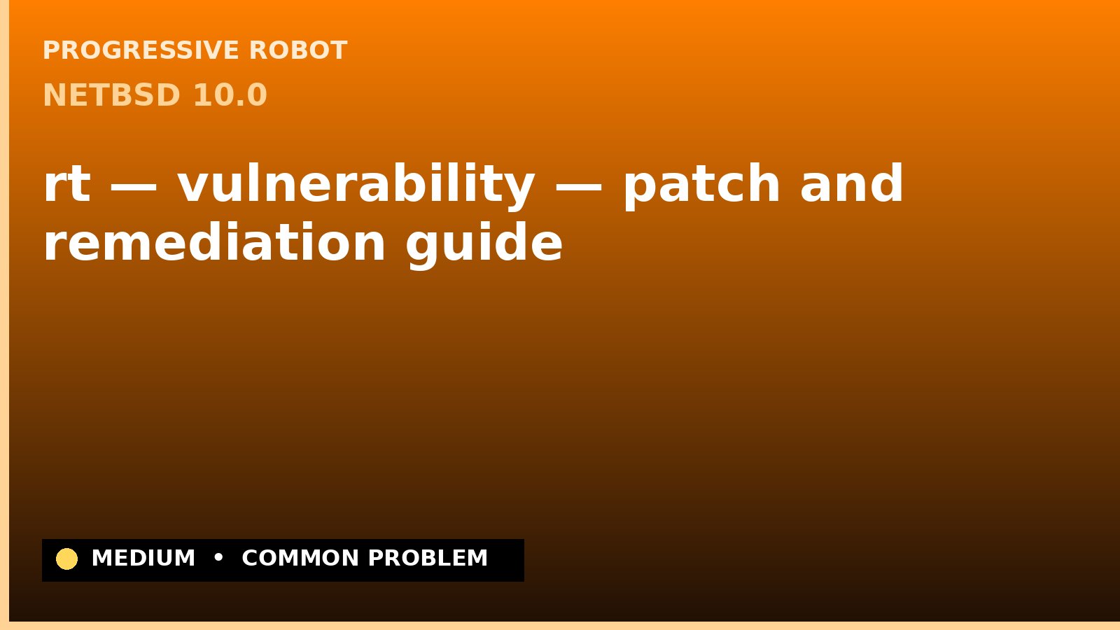 NetBSD 10.0 — rt — vulnerability — patch and remediation guide — diagnosis and fix on NetBSD 10.0