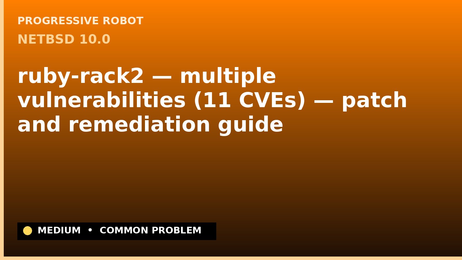 NetBSD 10.0 — ruby-rack2 — multiple vulnerabilities (11 CVEs) — patch and remediation guide — diagnosis and fix on NetBSD 10.0