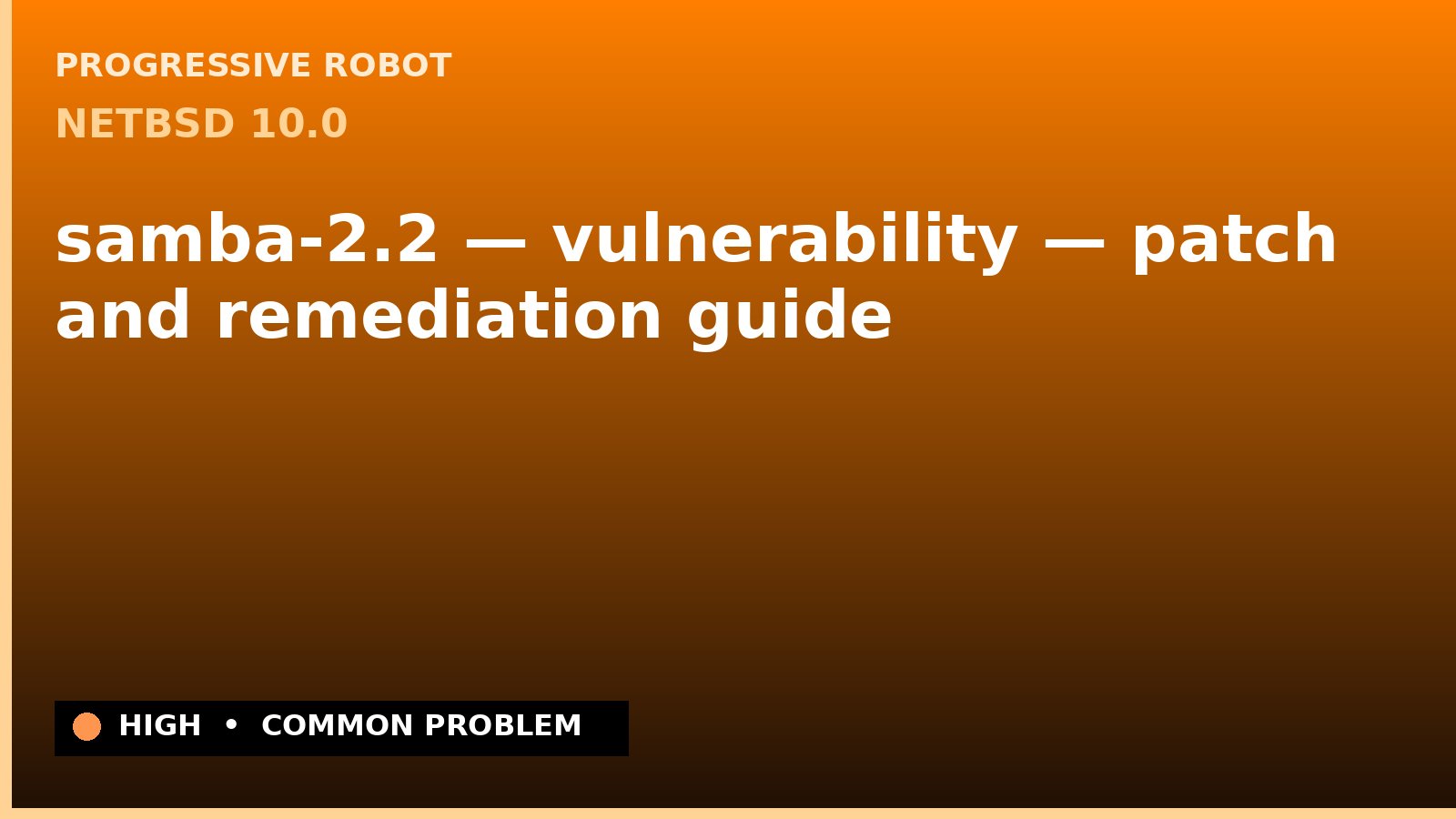 NetBSD 10.0 — samba-2.2 — vulnerability — patch and remediation guide — diagnosis and fix on NetBSD 10.0