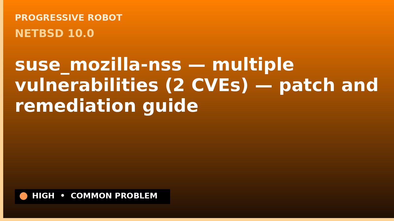 NetBSD 10.0 — suse_mozilla-nss — multiple vulnerabilities (2 CVEs) — patch and remediation guide — diagnosis and fix on NetBSD 10.0
