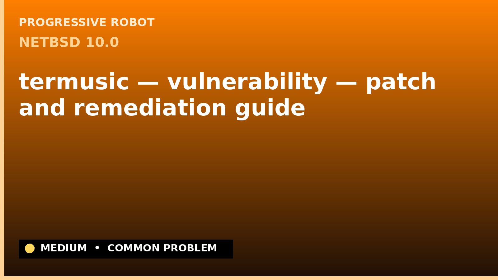 NetBSD 10.0 — termusic — vulnerability — patch and remediation guide — diagnosis and fix on NetBSD 10.0