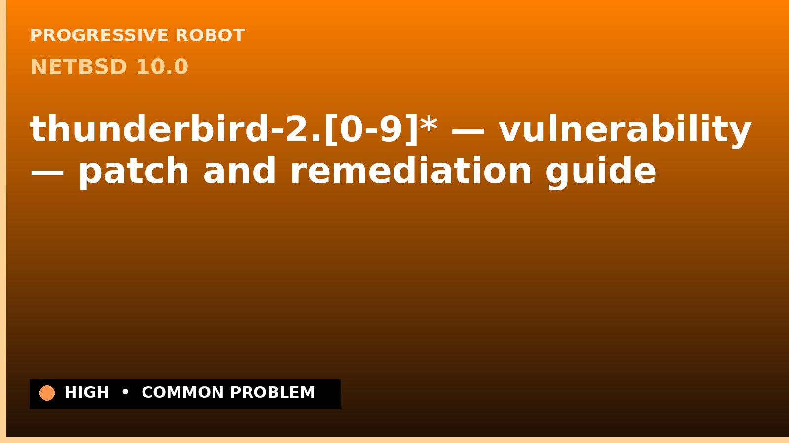 NetBSD 10.0 — thunderbird-2.[0-9]* — vulnerability — patch and remediation guide — diagnosis and fix on NetBSD 10.0