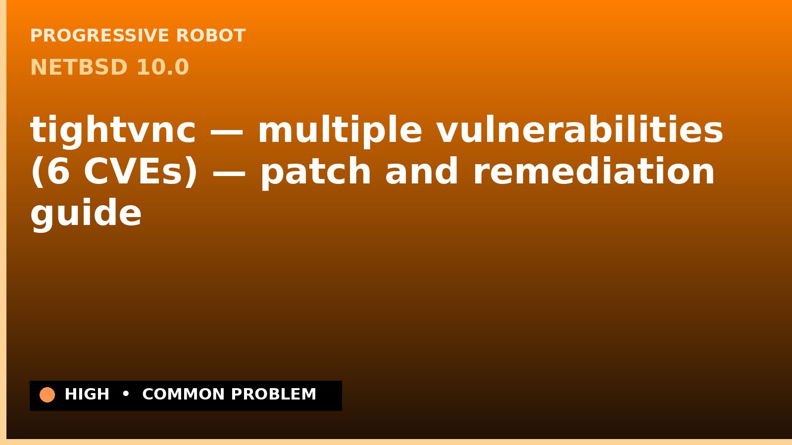 NetBSD 10.0 — tightvnc — multiple vulnerabilities (6 CVEs) — patch and remediation guide — diagnosis and fix on NetBSD 10.0