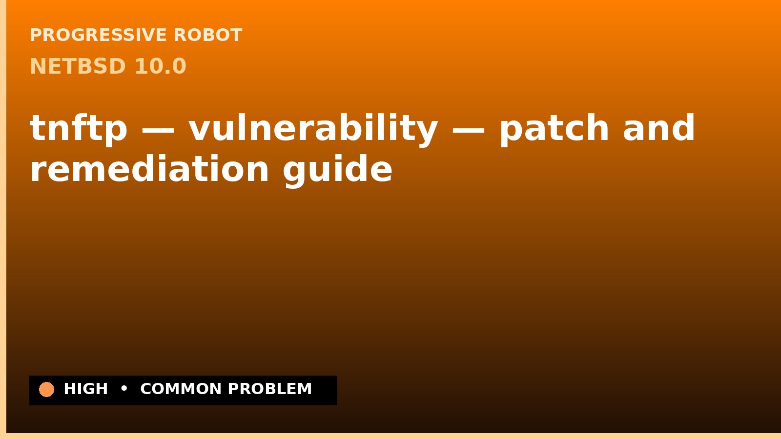 NetBSD 10.0 — tnftp — vulnerability — patch and remediation guide — diagnosis and fix on NetBSD 10.0