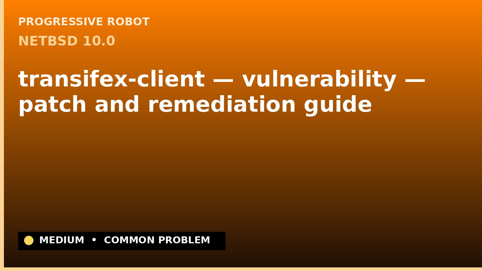 NetBSD 10.0 — transifex-client — vulnerability — patch and remediation guide — diagnosis and fix on NetBSD 10.0