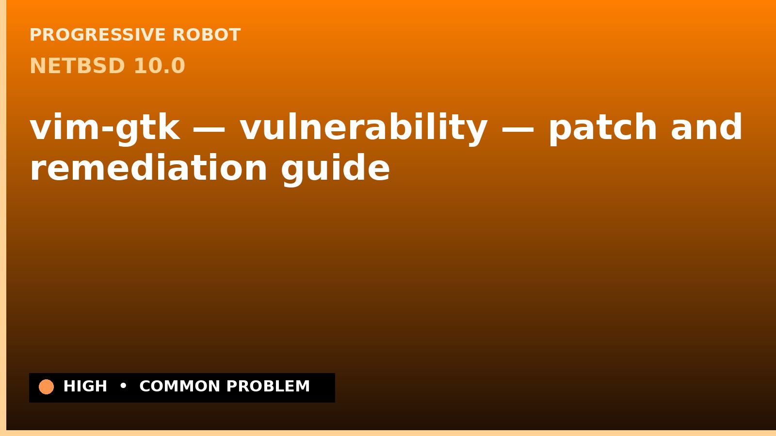 NetBSD 10.0 — vim-gtk — vulnerability — patch and remediation guide — diagnosis and fix on NetBSD 10.0