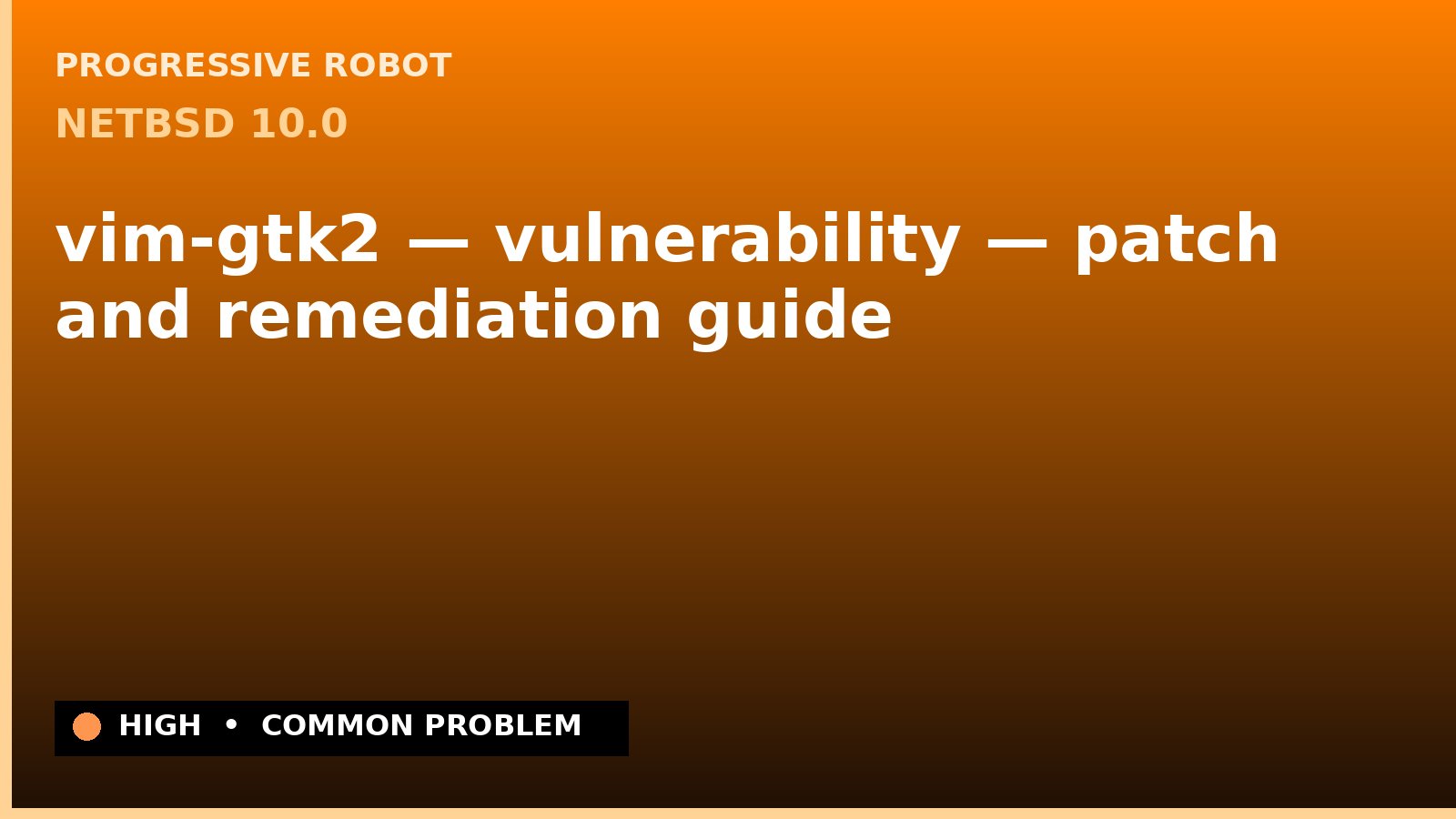 NetBSD 10.0 — vim-gtk2 — vulnerability — patch and remediation guide — diagnosis and fix on NetBSD 10.0