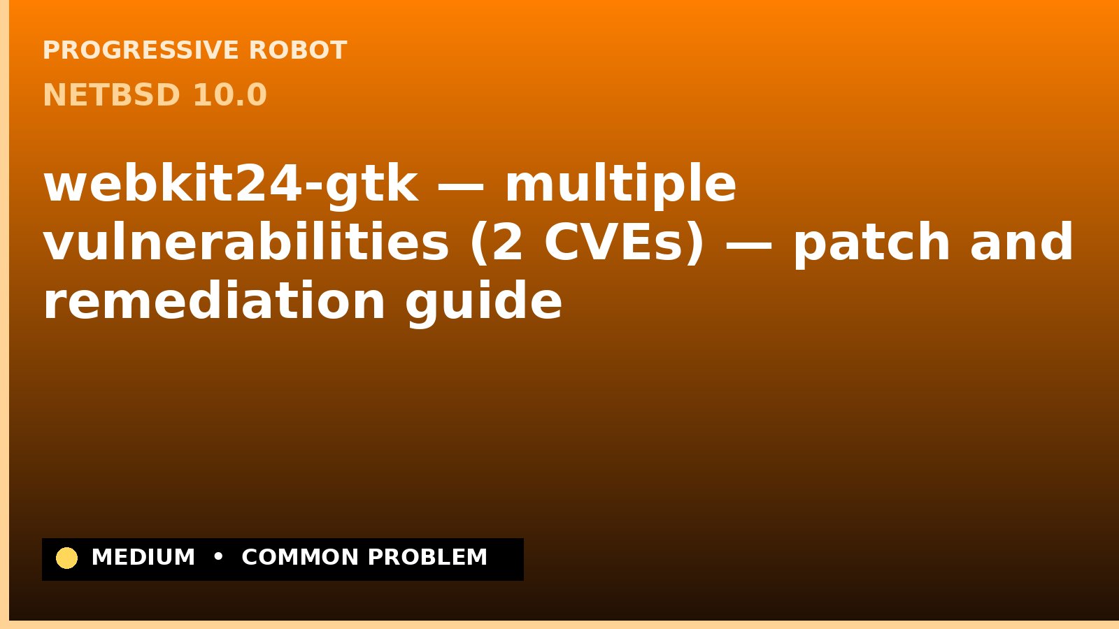 NetBSD 10.0 — webkit24-gtk — multiple vulnerabilities (2 CVEs) — patch and remediation guide — diagnosis and fix on NetBSD 10.0