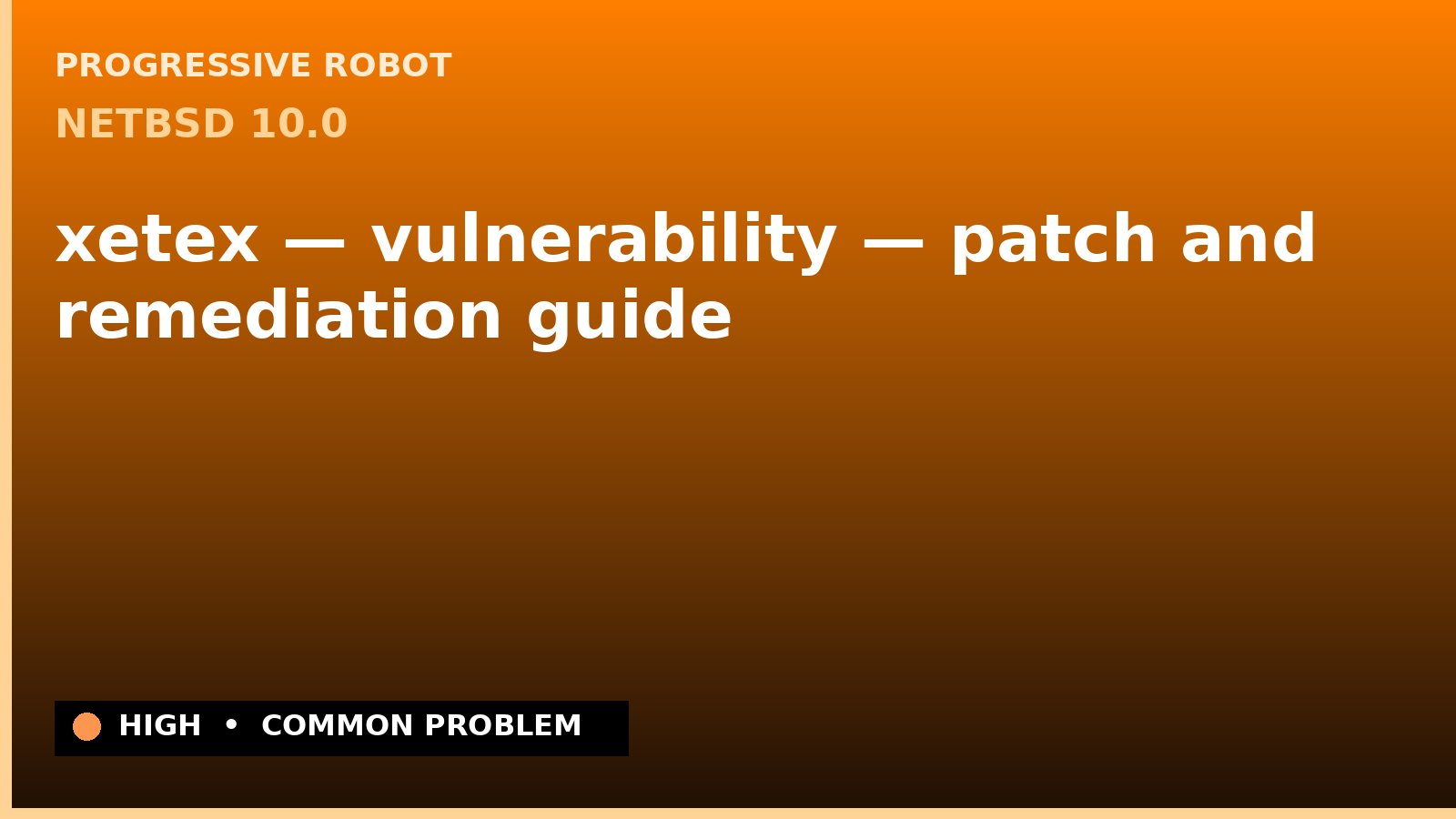NetBSD 10.0 — xetex — vulnerability — patch and remediation guide — diagnosis and fix on NetBSD 10.0