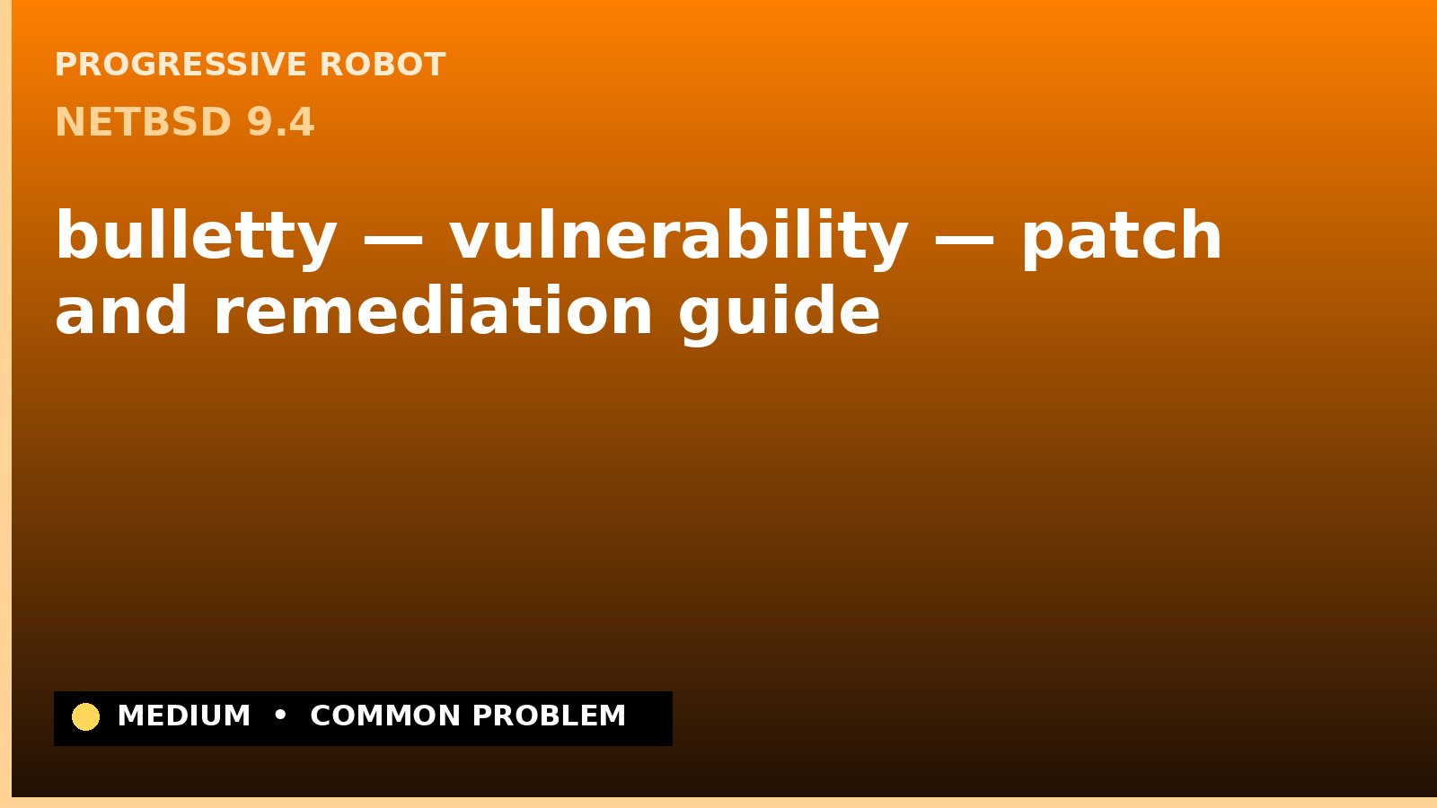 NetBSD 9.4 — bulletty — vulnerability — patch and remediation guide — diagnosis and fix on NetBSD 9.4