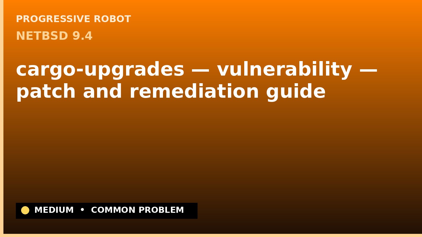 NetBSD 9.4 — cargo-upgrades — vulnerability — patch and remediation guide — diagnosis and fix on NetBSD 9.4