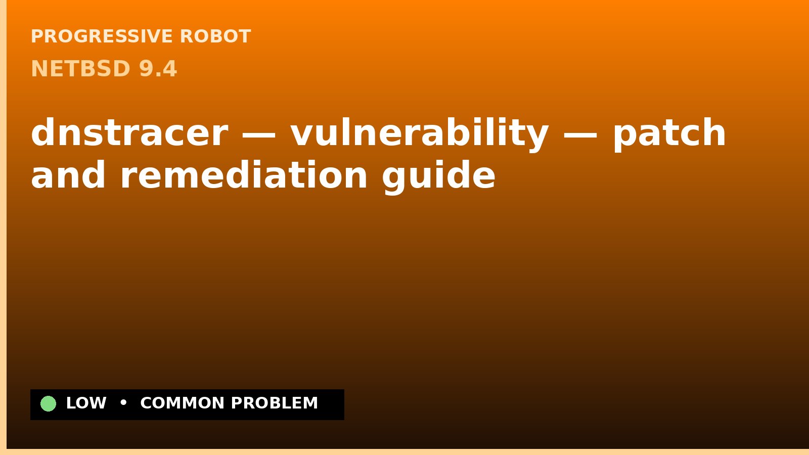 NetBSD 9.4 — dnstracer — vulnerability — patch and remediation guide — diagnosis and fix on NetBSD 9.4