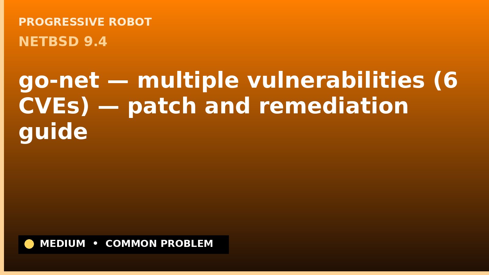 NetBSD 9.4 — go-net — multiple vulnerabilities (6 CVEs) — patch and remediation guide — diagnosis and fix on NetBSD 9.4