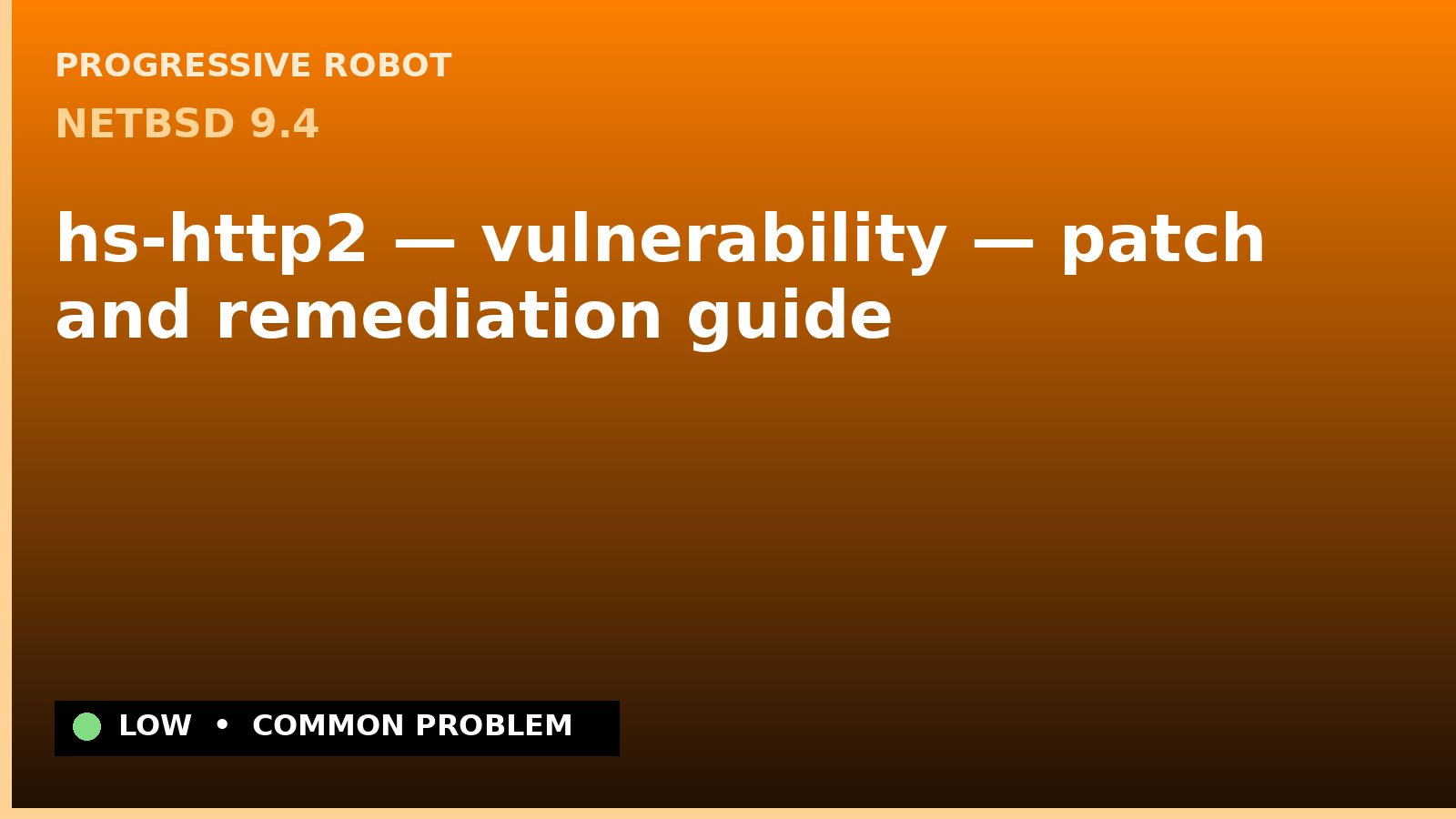 NetBSD 9.4 — hs-http2 — vulnerability — patch and remediation guide — diagnosis and fix on NetBSD 9.4