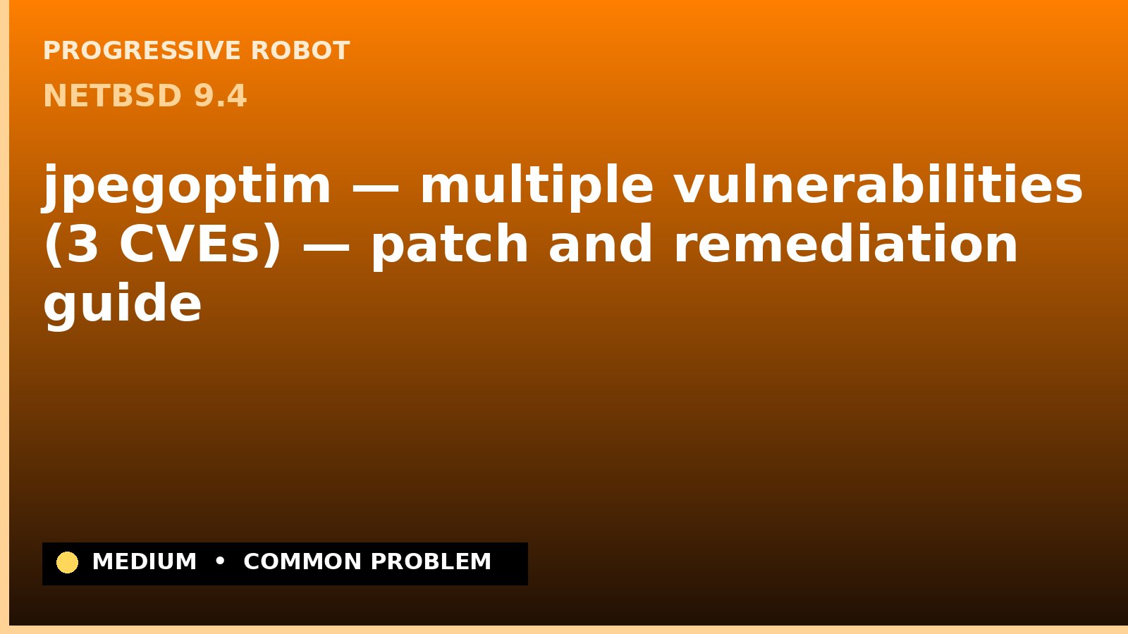 NetBSD 9.4 — jpegoptim — multiple vulnerabilities (3 CVEs) — patch and remediation guide — diagnosis and fix on NetBSD 9.4