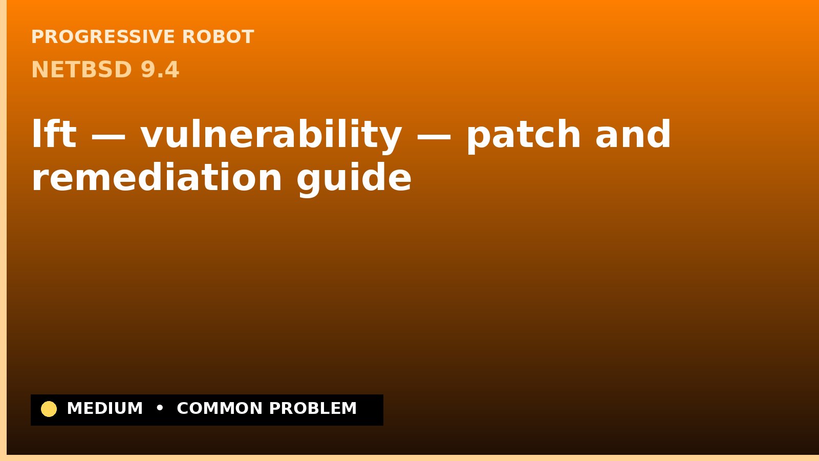 NetBSD 9.4 — lft — vulnerability — patch and remediation guide — diagnosis and fix on NetBSD 9.4