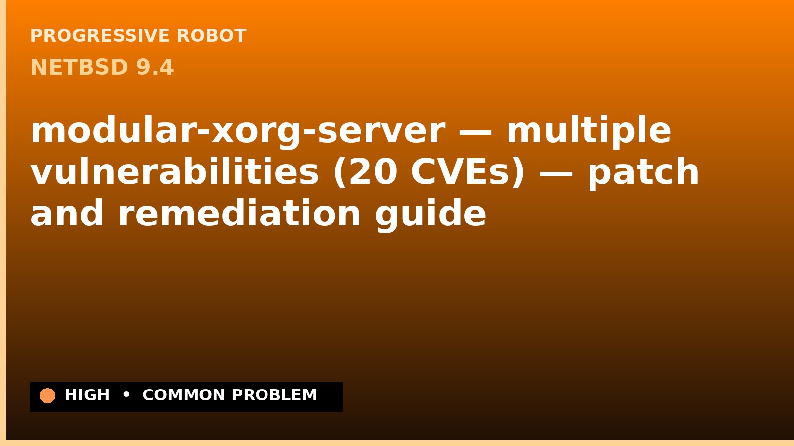 NetBSD 9.4 — modular-xorg-server — multiple vulnerabilities (20 CVEs) — patch and remediation guide — diagnosis and fix on NetBSD 9.4