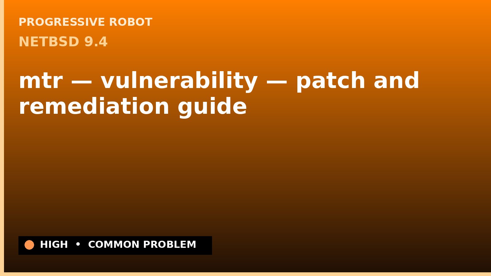 NetBSD 9.4 — mtr — vulnerability — patch and remediation guide — diagnosis and fix on NetBSD 9.4