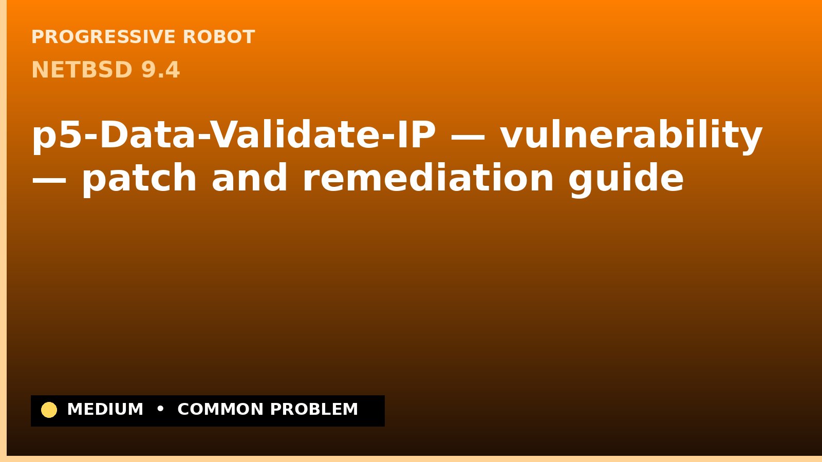 NetBSD 9.4 — p5-Data-Validate-IP — vulnerability — patch and remediation guide — diagnosis and fix on NetBSD 9.4