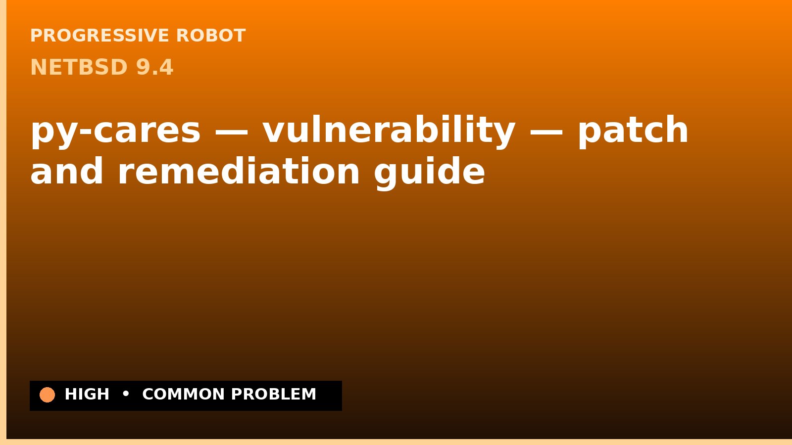 NetBSD 9.4 — py-cares — vulnerability — patch and remediation guide — diagnosis and fix on NetBSD 9.4