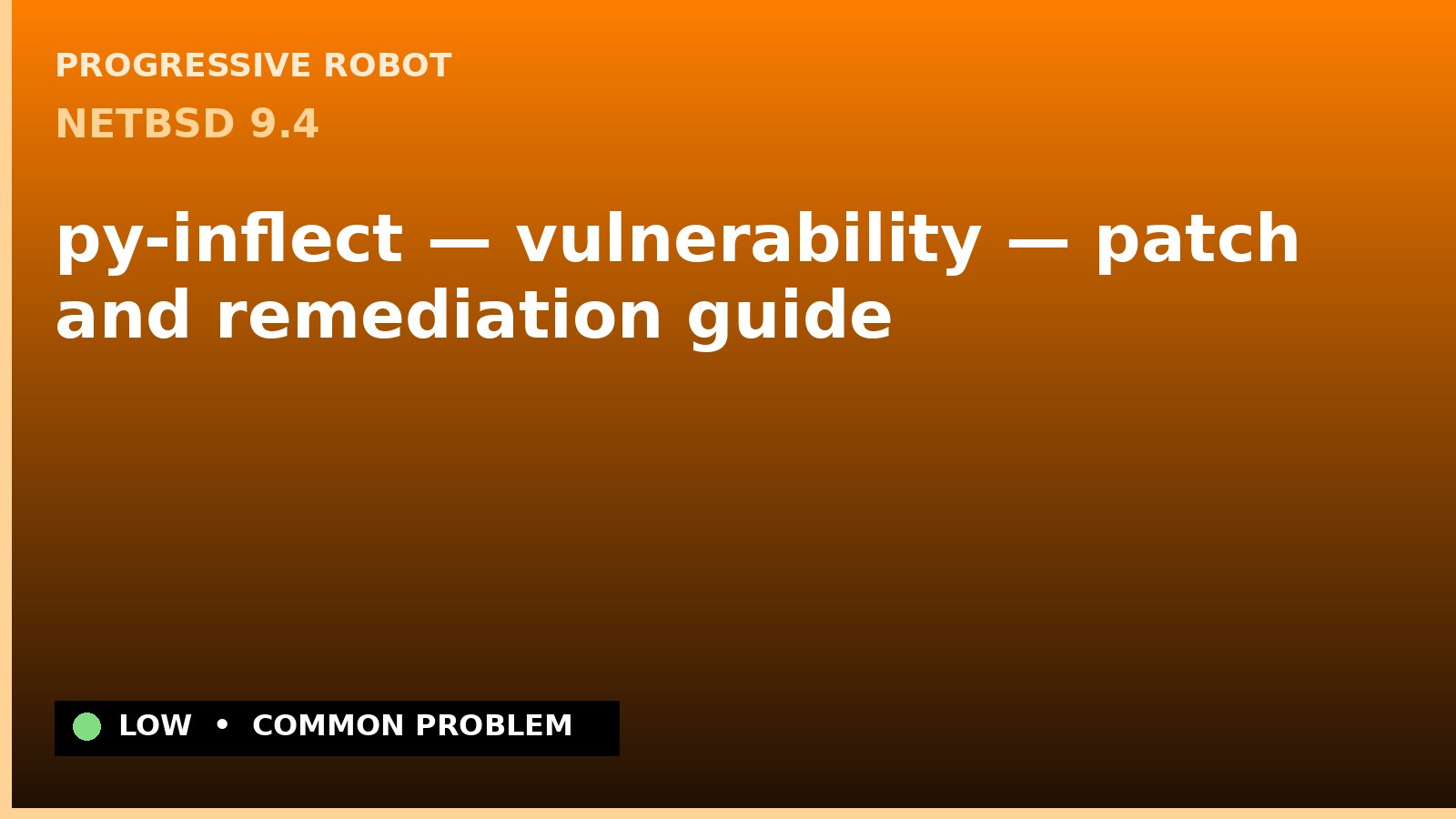 NetBSD 9.4 — py-inflect — vulnerability — patch and remediation guide — diagnosis and fix on NetBSD 9.4