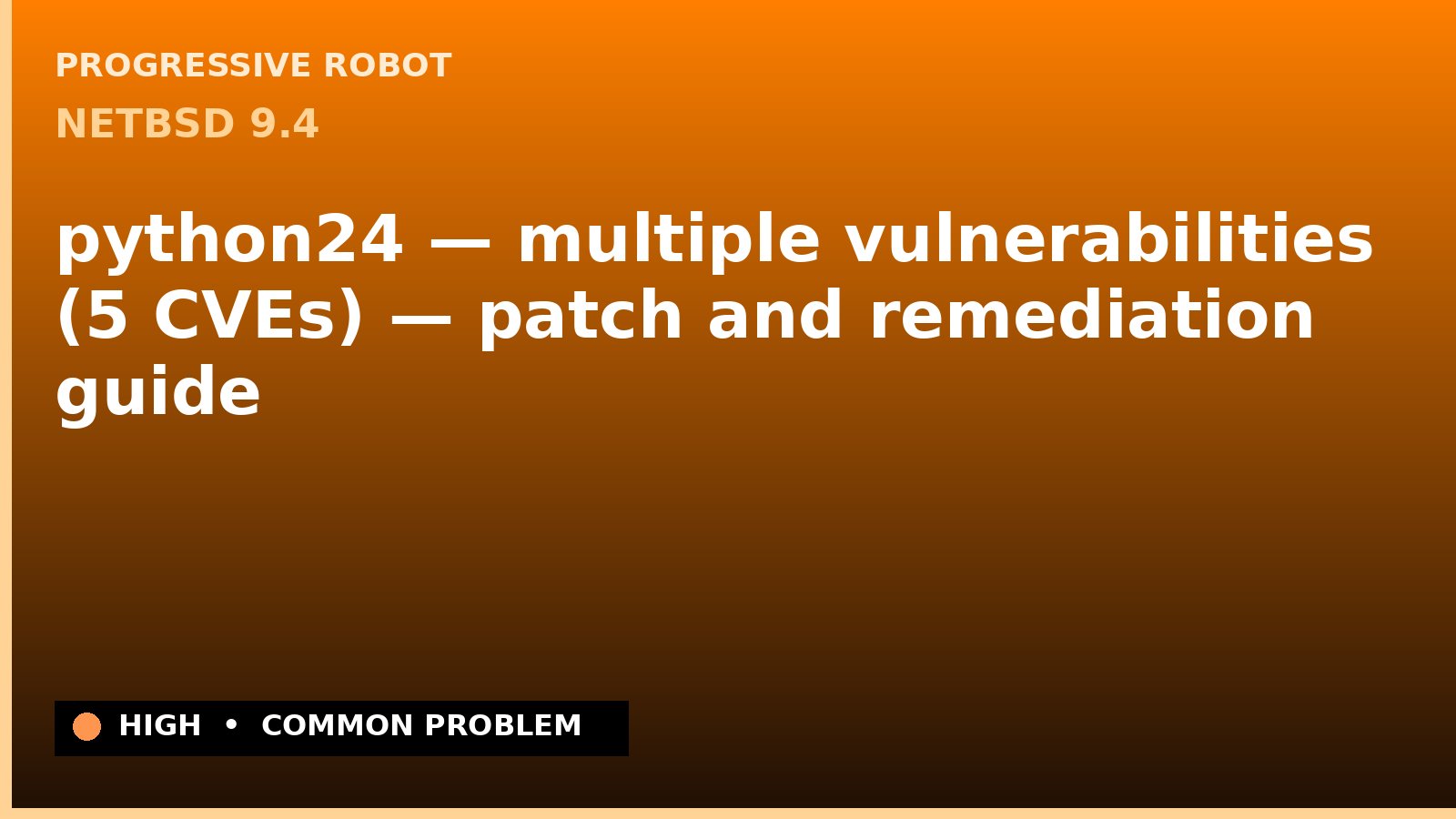 NetBSD 9.4 — python24 — multiple vulnerabilities (5 CVEs) — patch and remediation guide — diagnosis and fix on NetBSD 9.4