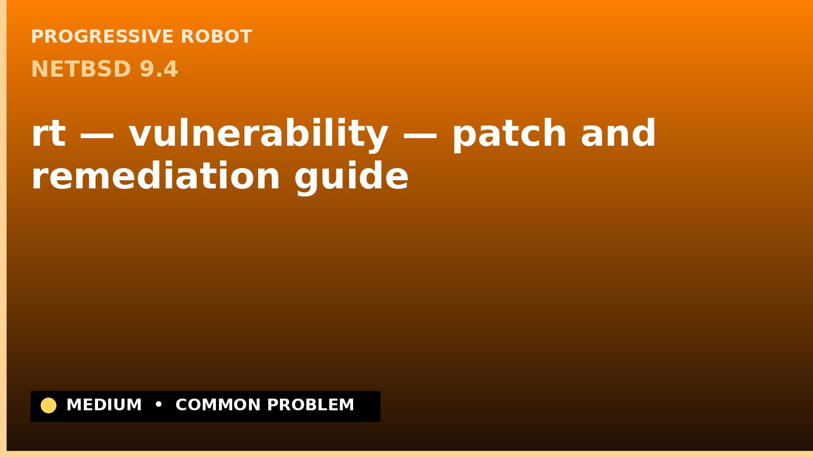 NetBSD 9.4 — rt — vulnerability — patch and remediation guide — diagnosis and fix on NetBSD 9.4
