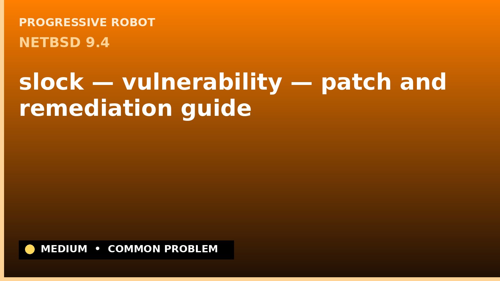 NetBSD 9.4 — slock — vulnerability — patch and remediation guide — diagnosis and fix on NetBSD 9.4