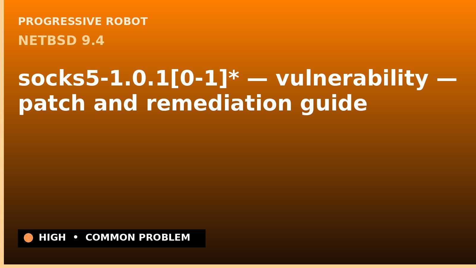 NetBSD 9.4 — socks5-1.0.1[0-1]* — vulnerability — patch and remediation guide — diagnosis and fix on NetBSD 9.4