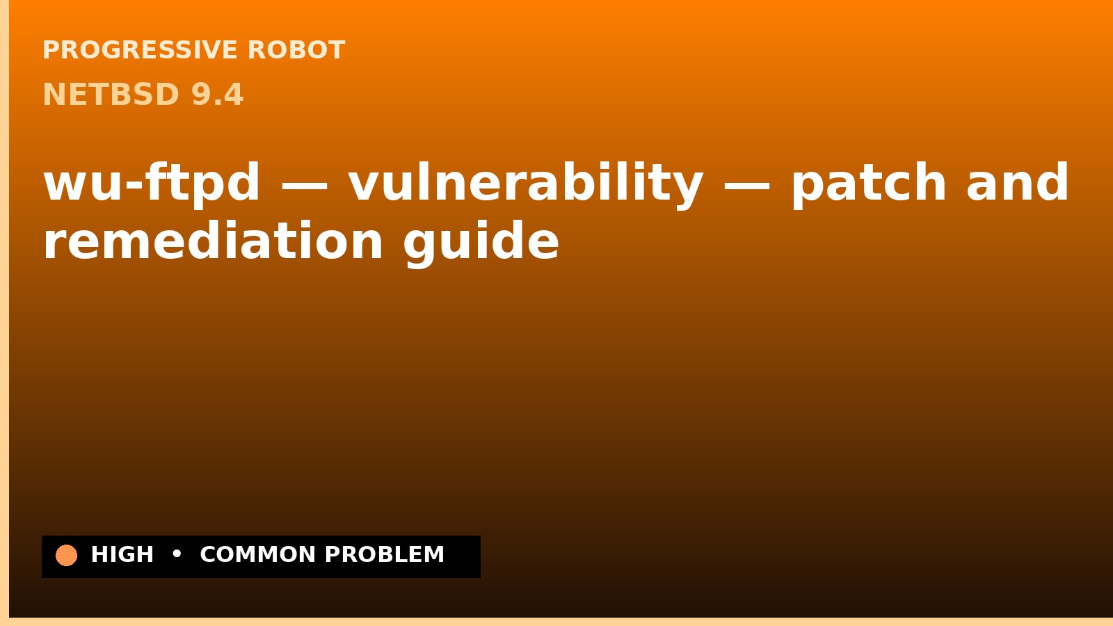 NetBSD 9.4 — wu-ftpd — vulnerability — patch and remediation guide — diagnosis and fix on NetBSD 9.4