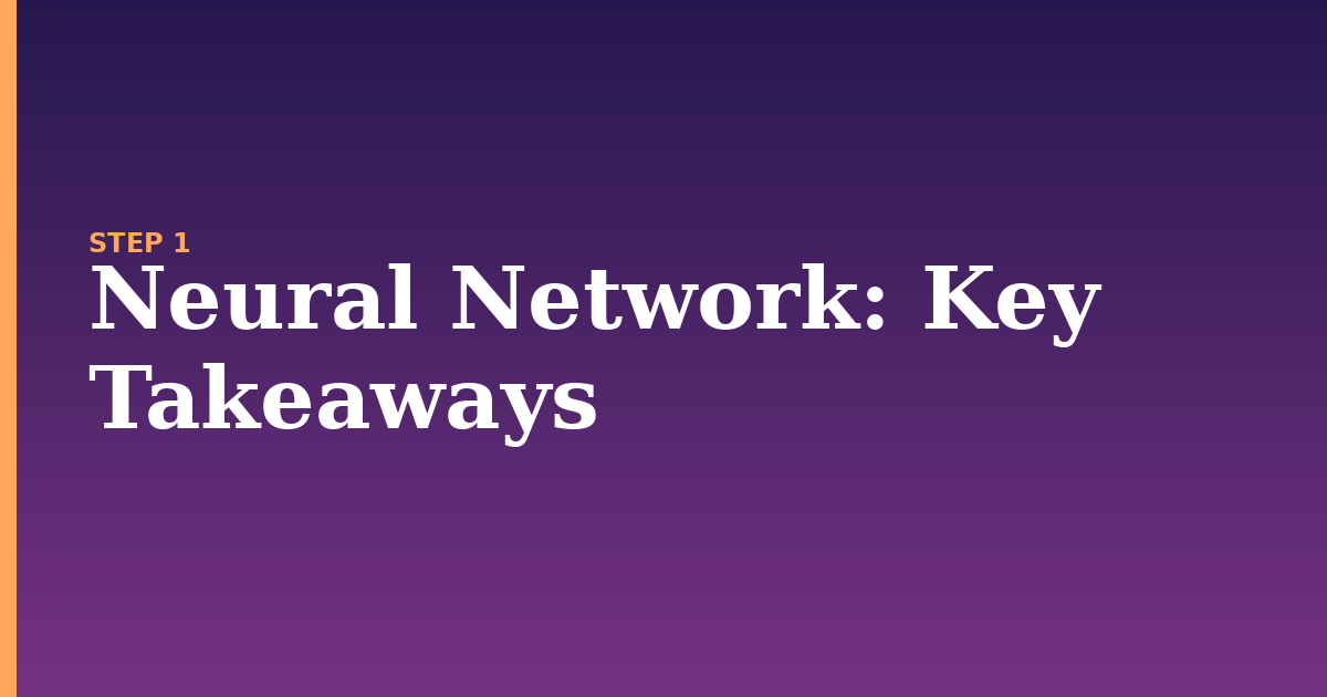 neural network illustration for: Key Takeaways