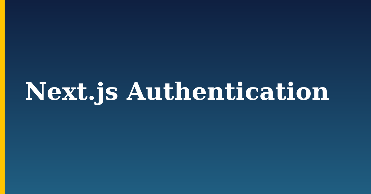 Next.js Authentication — step-by-step Databases tutorial on Progressive Robot