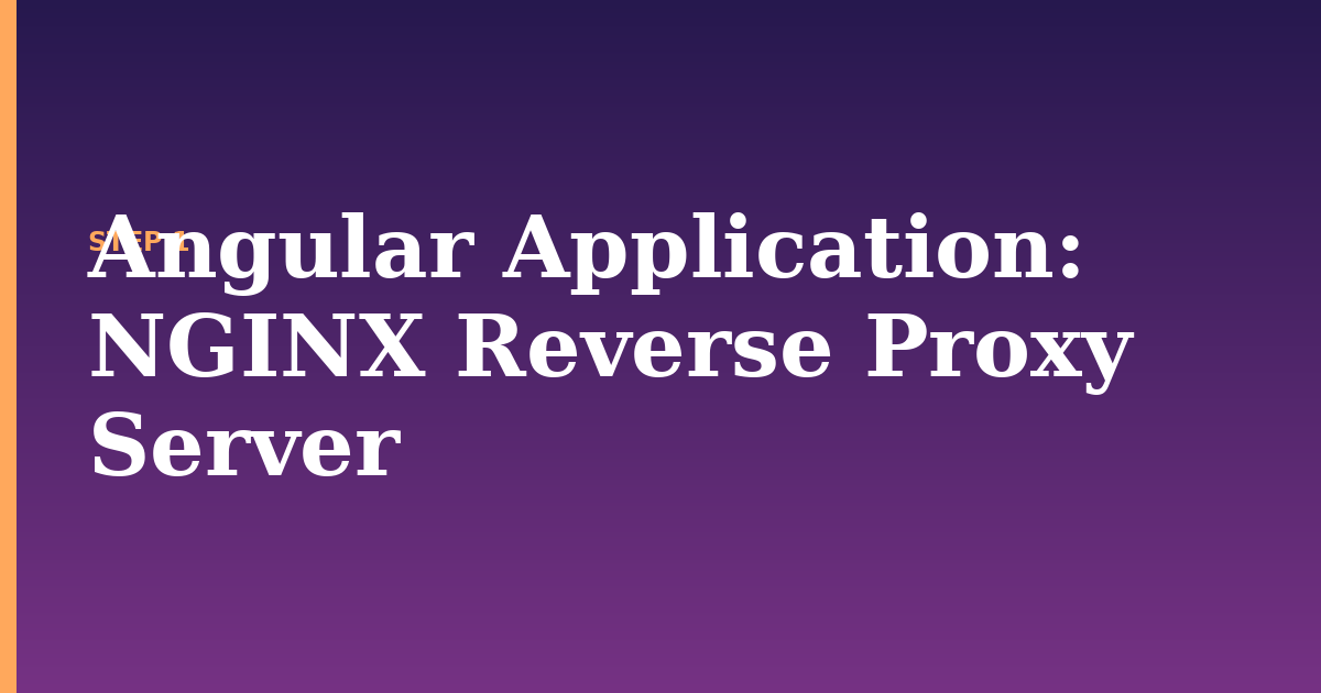 angular application illustration for: NGINX Reverse Proxy Server