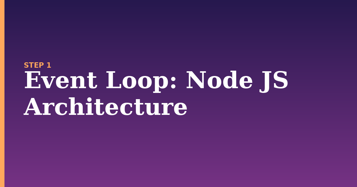 event loop illustration for: Node JS Architecture
