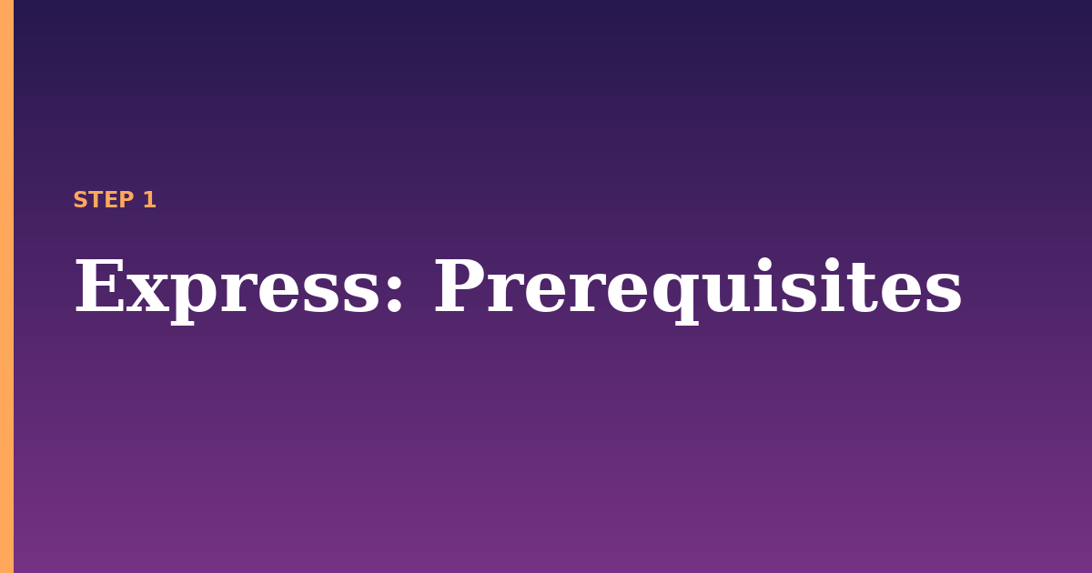 express illustration for: Prerequisites