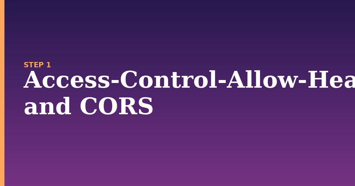 all illustration for: Access-Control-Allow-Headers and CORS