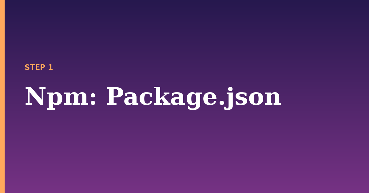 npm illustration for: Package.json