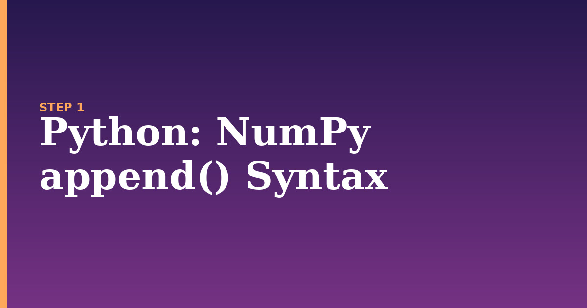 python illustration for: NumPy append() Syntax