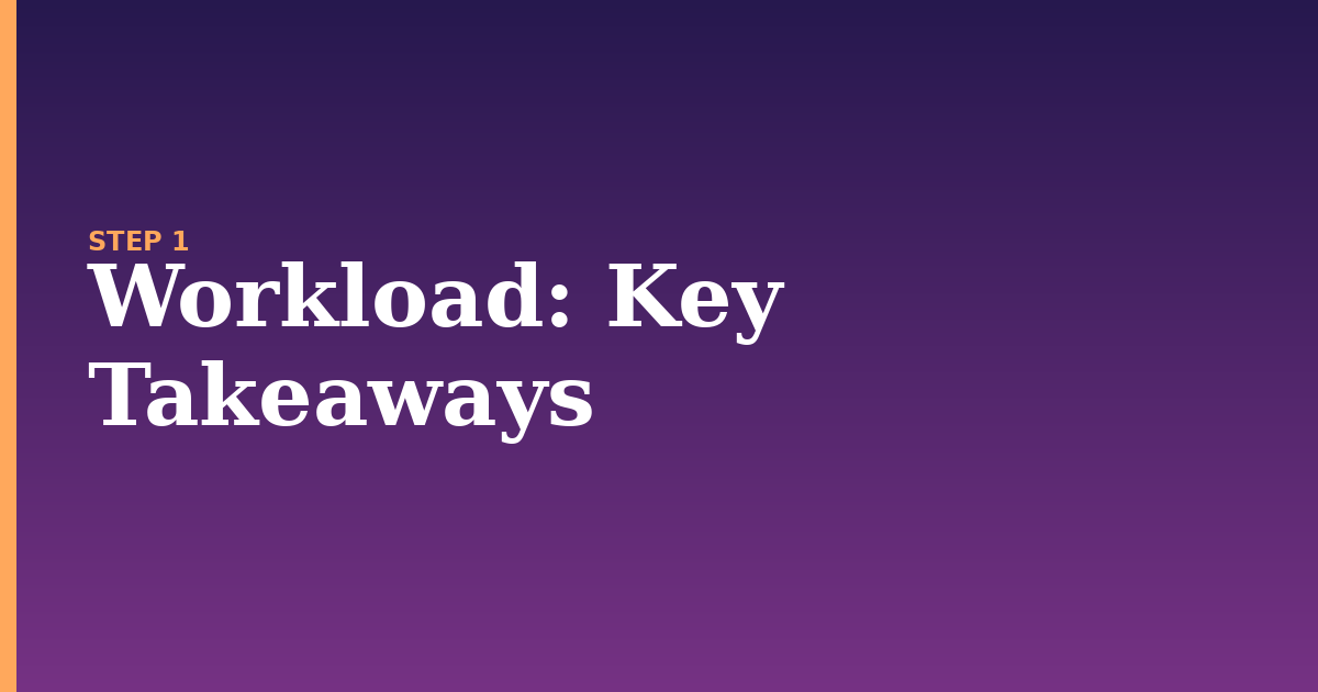 workload illustration for: Key Takeaways