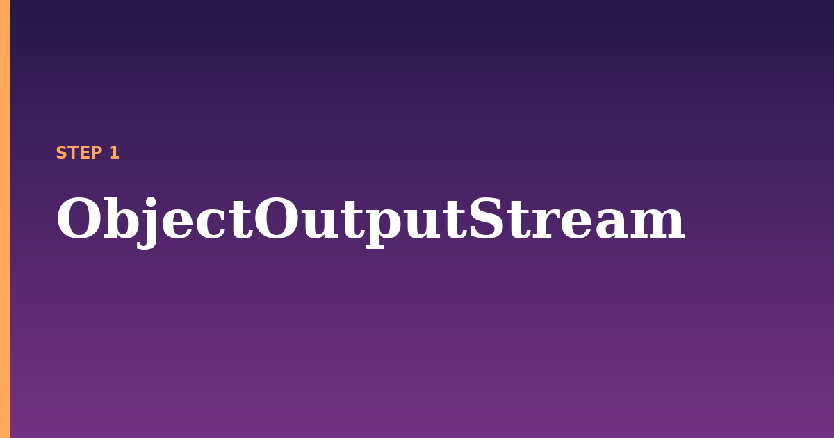 object illustration for: ObjectOutputStream