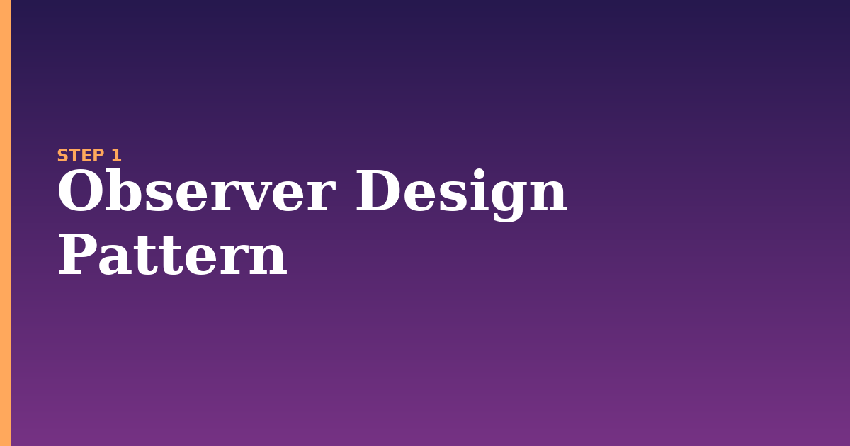 design pattern illustration for: Observer Design Pattern