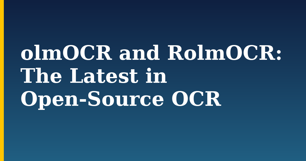 olmOCR and RolmOCR: The Latest in Open-Source OCR
