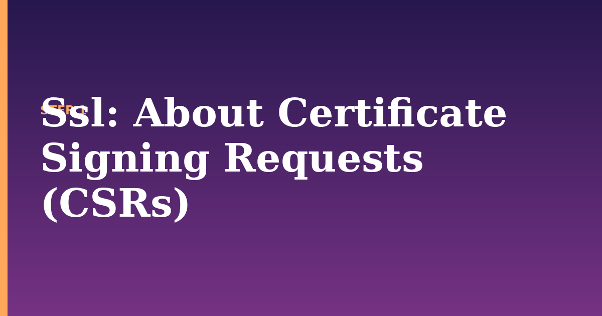 ssl illustration for: About Certificate Signing Requests (CSRs)