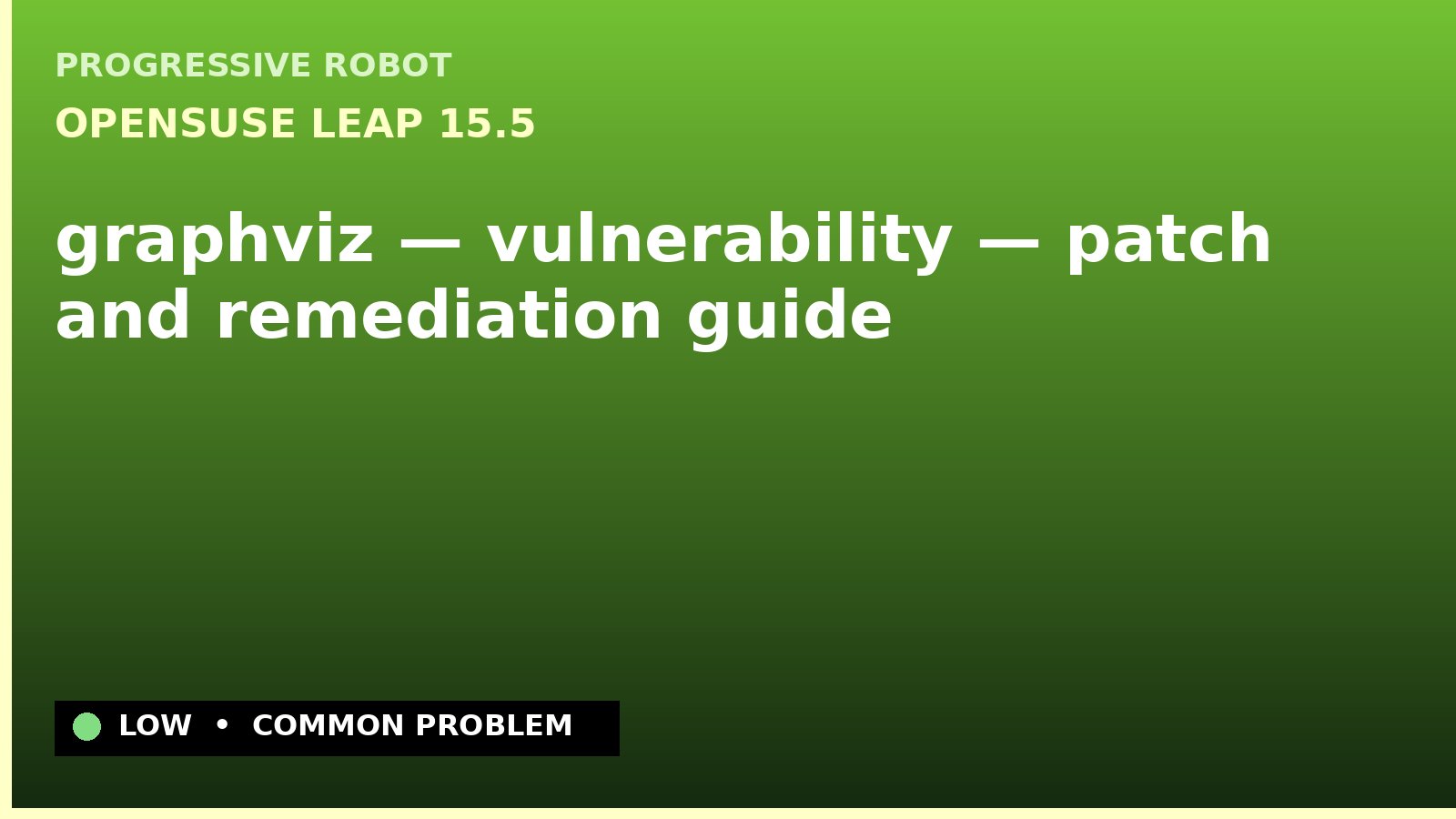 openSUSE Leap 15.5 — graphviz — vulnerability — patch and remediation guide — diagnosis and fix on openSUSE Leap 15.5