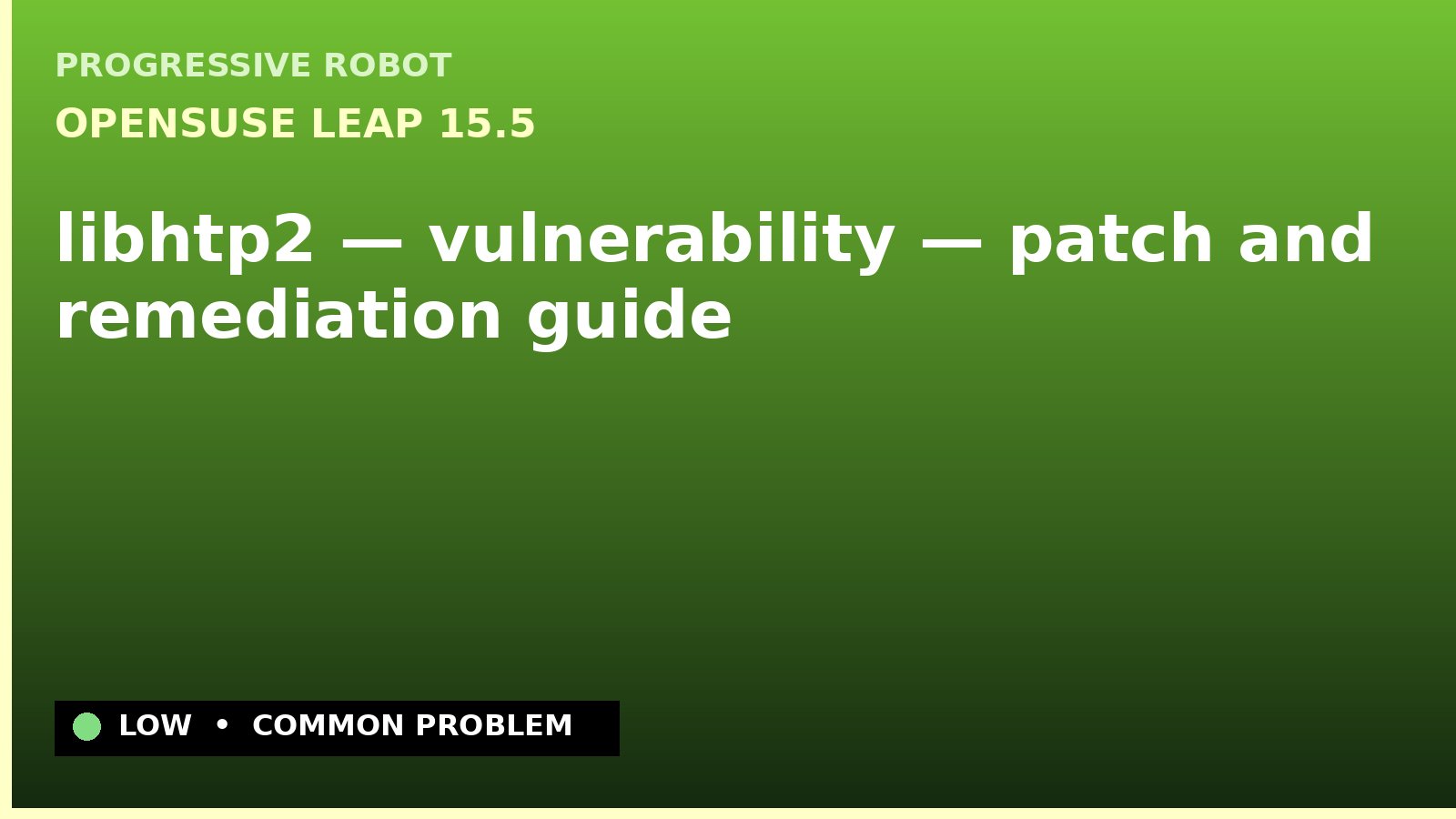 openSUSE Leap 15.5 — libhtp2 — vulnerability — patch and remediation guide — diagnosis and fix on openSUSE Leap 15.5