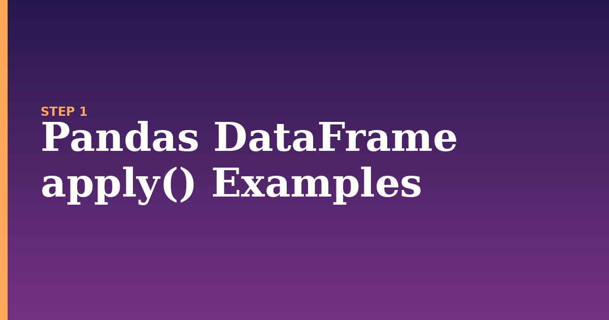 apply illustration for: Pandas DataFrame apply() Examples