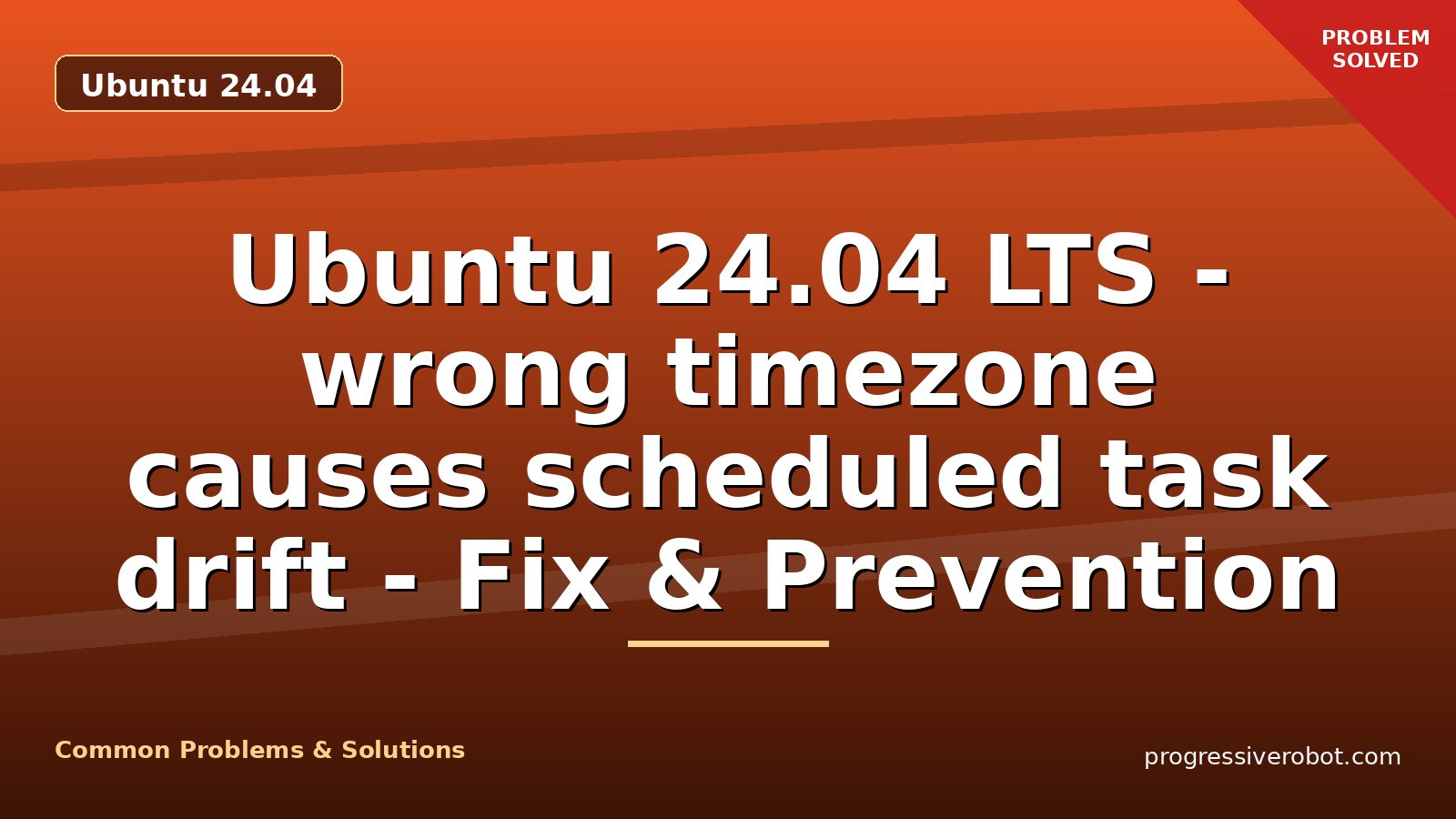 Ubuntu 24.04 LTS – wrong timezone causes scheduled task drift – Fix & Prevention