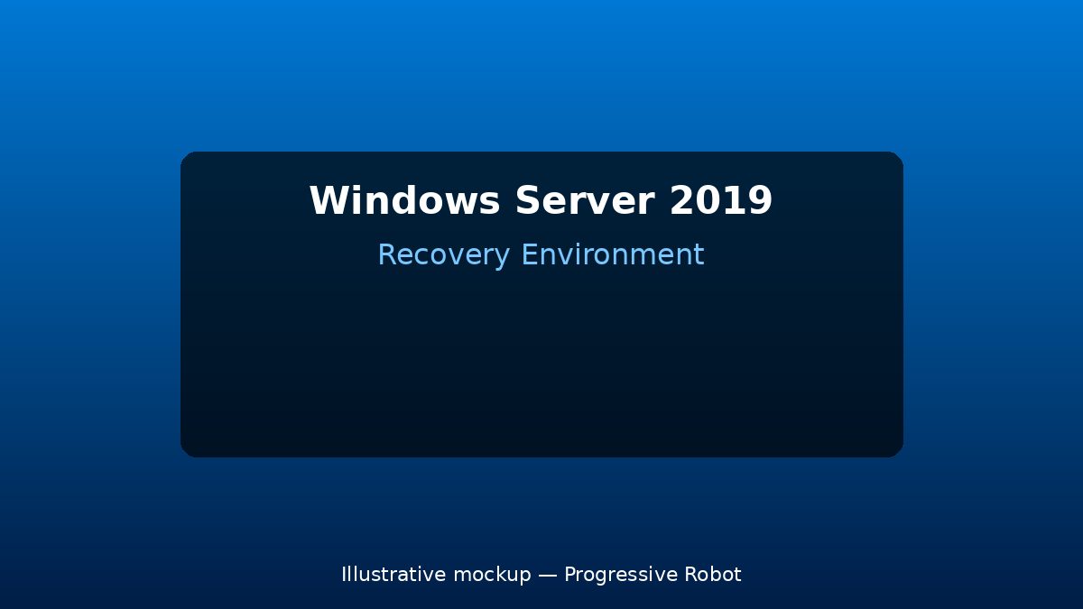 Windows Server 2019 — Post-Update Boot Loop Triggered by Incompatible Storage Driver — Fix & Prevention 9 Illustrative mockup for windows-server-2019 — recovery_environment